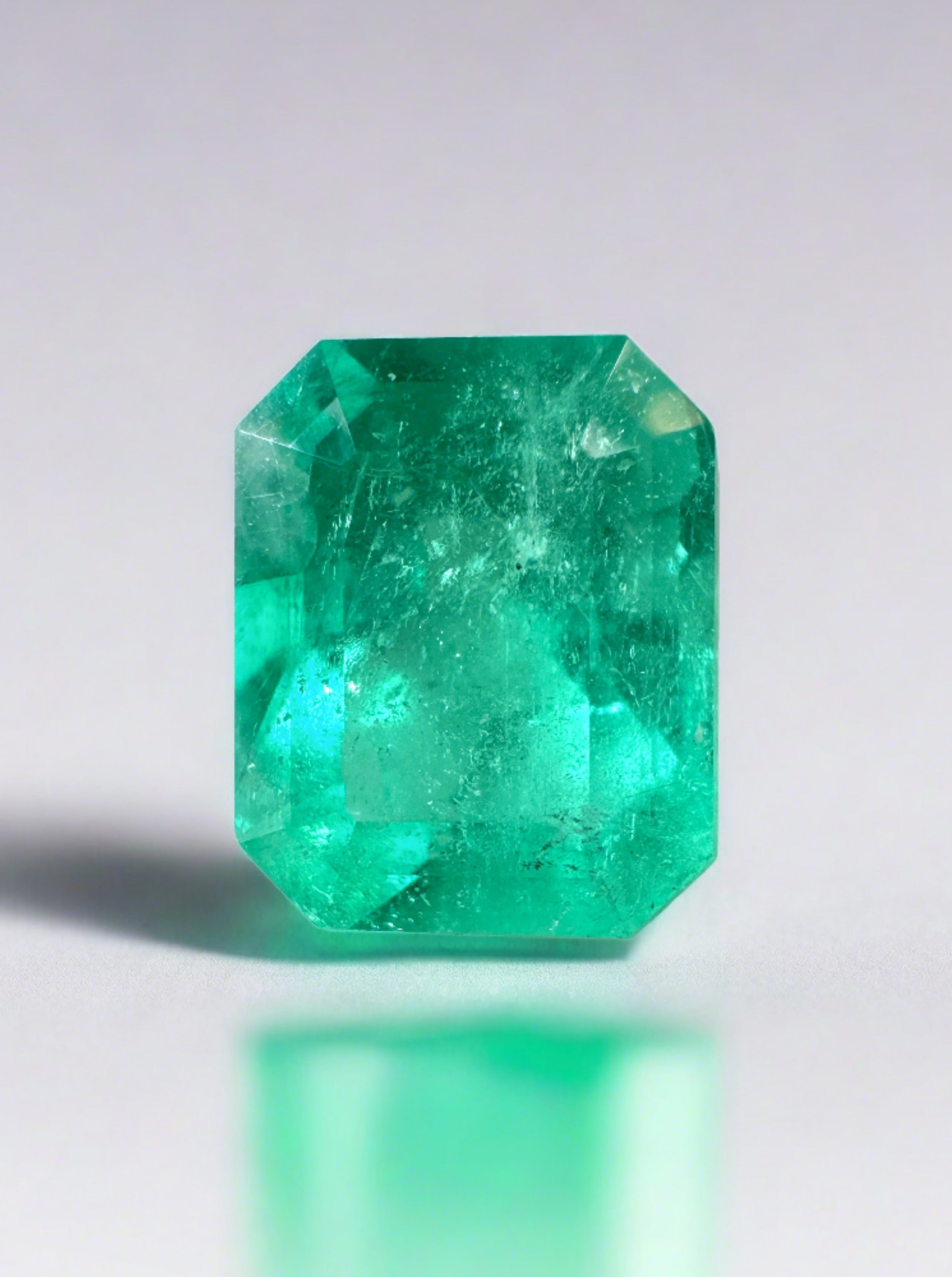 2.91 Carat 10x8mm Medium Green Colombian Emerald - Emerald Cut Gemstone for Engagement Rings & Fine Jewelry | Natural Earth-Mined Emerald for Necklaces, Earrings & Luxury Gifts