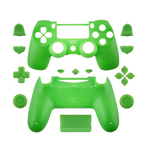 WPS Matt Controller Case Full Cover Shell + Full Buttons for PS4 Playstation Slim Pro (JDM-040) - Green | Protective Gaming Accessory for Enhanced Playstation Experience