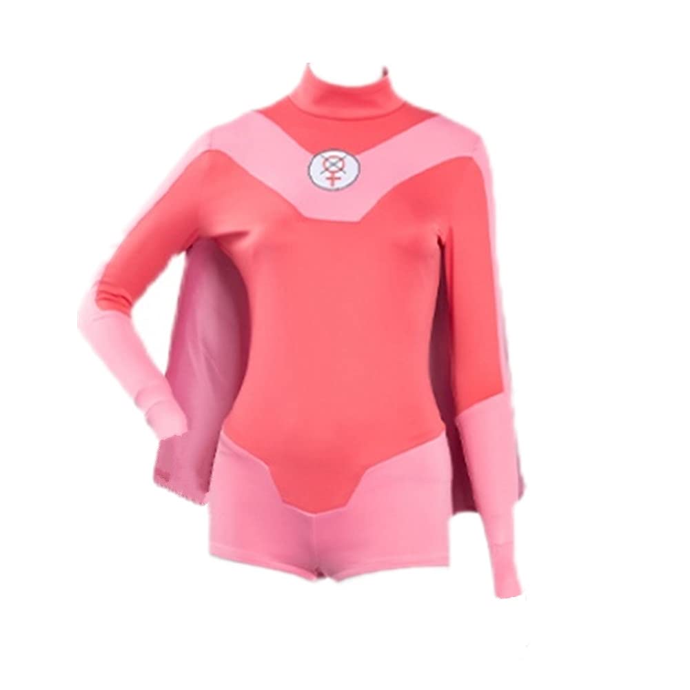 Atom Eve Cosplay Costume Pink Jumpsuit with Cloak for Halloween, Comic Con & Cosplay Events | Official Invincible TV Show Outfit