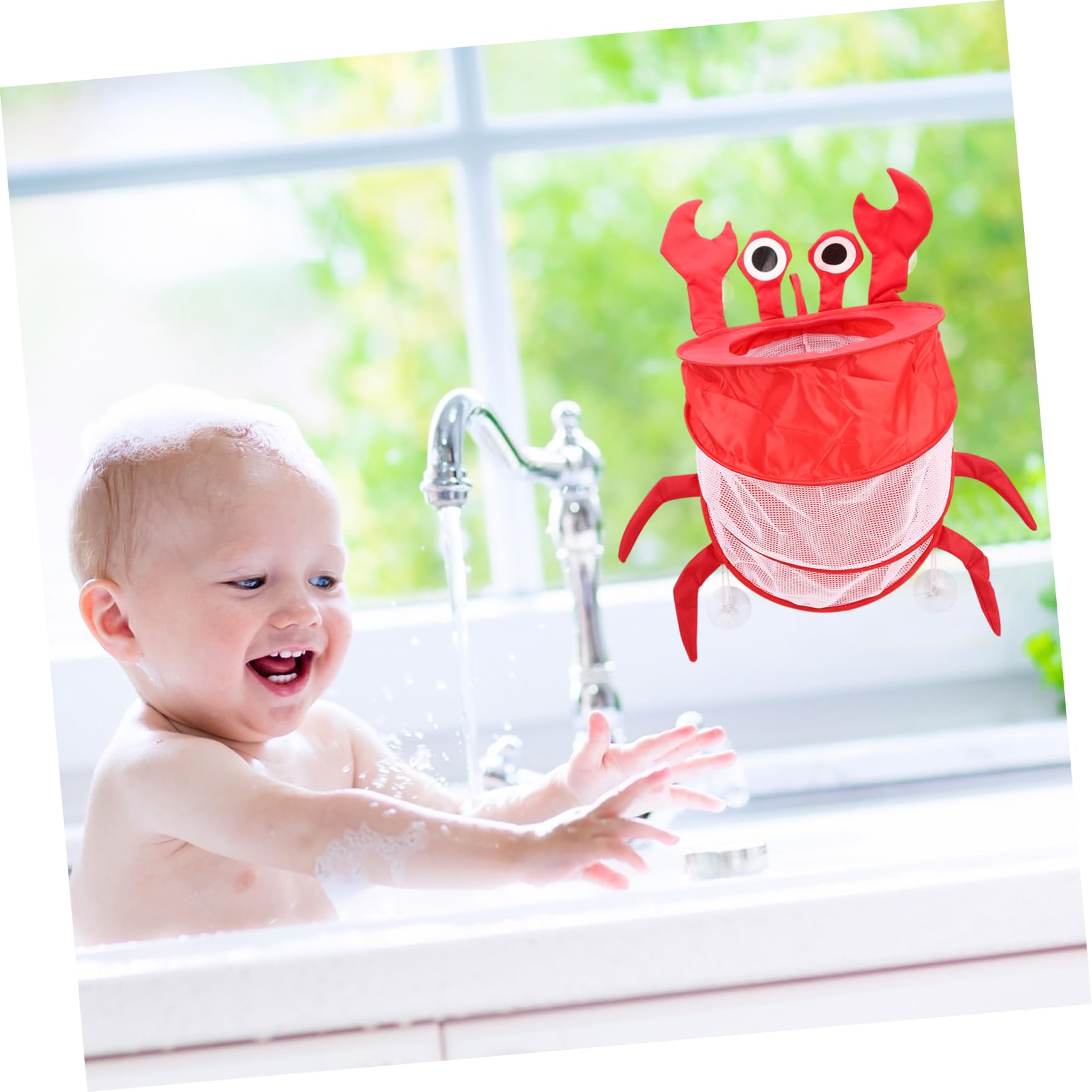 HEMOTON 3-Pack Foldable Baby Bathtub Toy Storage Organizer - Cute Animal-Shaped Bath Toy Holder for Toddlers | Perfect for Bath Time Organization & Kids' Room Decor