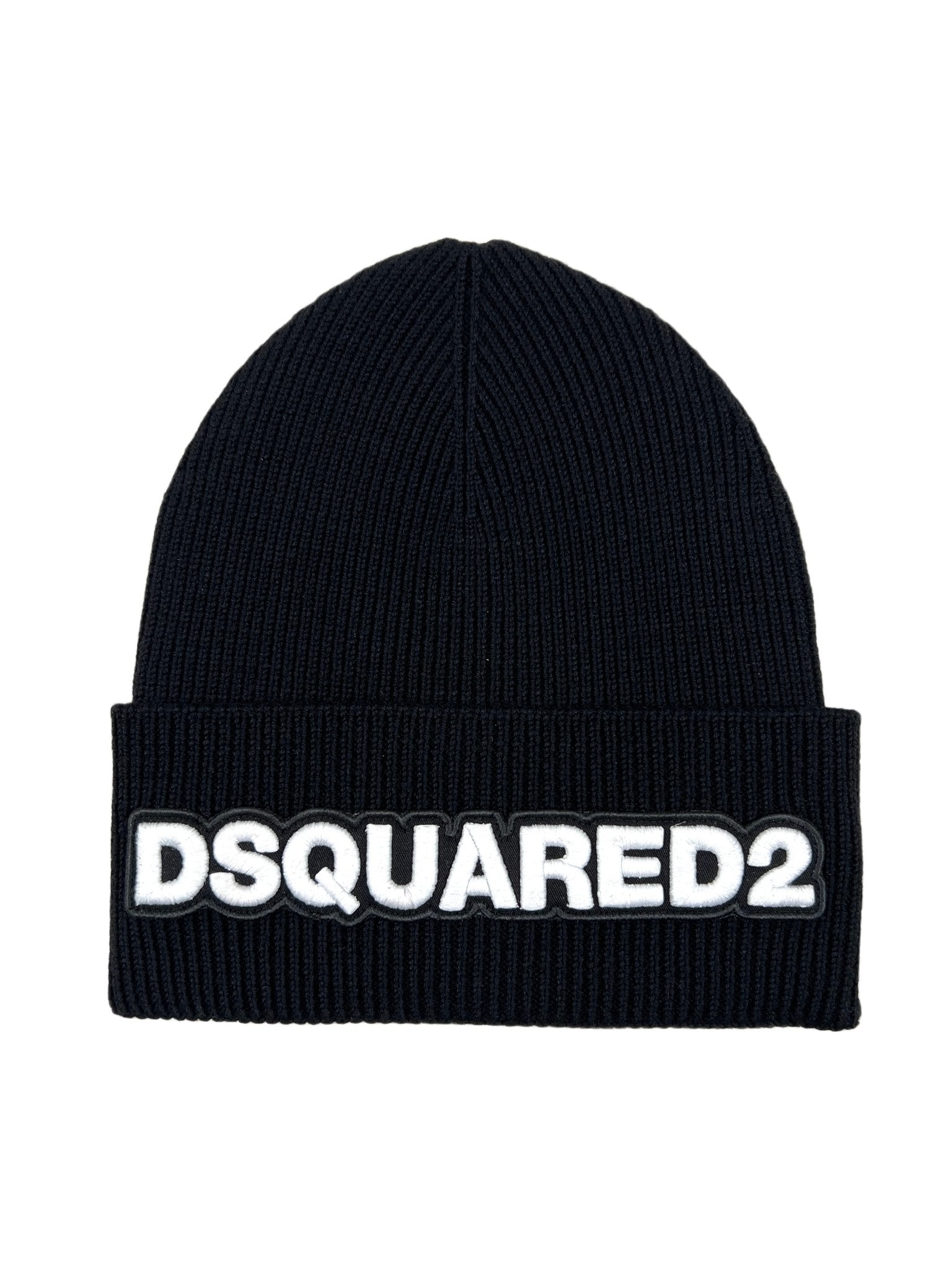 Dsquared2 KNM0001 M063 Knit Hat with Lana Patch - Stylish Winter Beanie for Men & Women, Perfect for Skiing, Snowboarding & Cold Weather Fashion