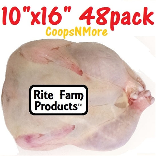 48 Pack 10x16 Inch Poultry Shrink Bags for Chicken, Turkey, Duck - Freezer Safe Vacuum Sealer Bags for Food Storage & Meal Prep