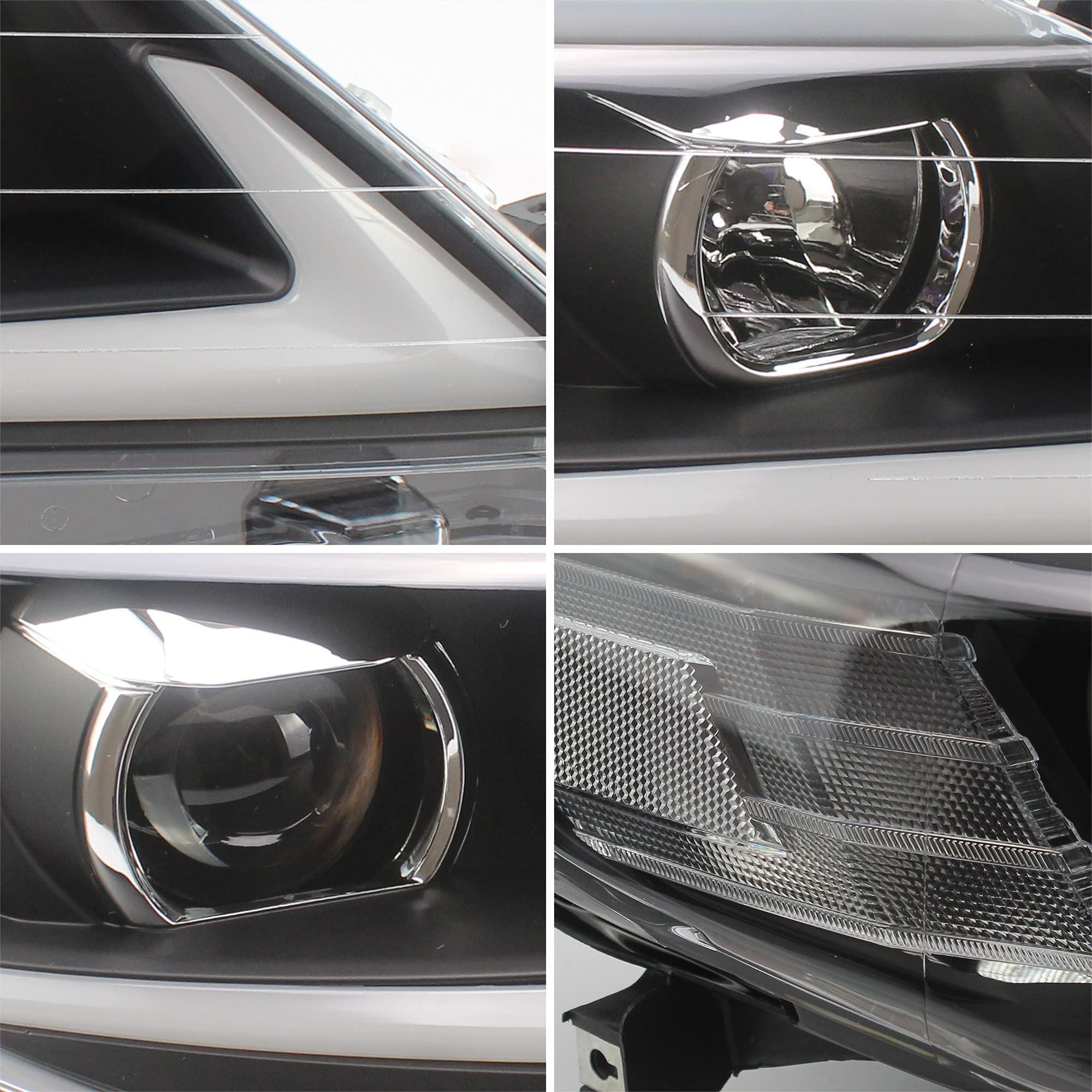 VLAND LED Projector Headlights for Toyota Camry 2012-2014 - Plug & Play LED DRL with Halogen High Beam - Upgrade Your Night Driving Safety & Style