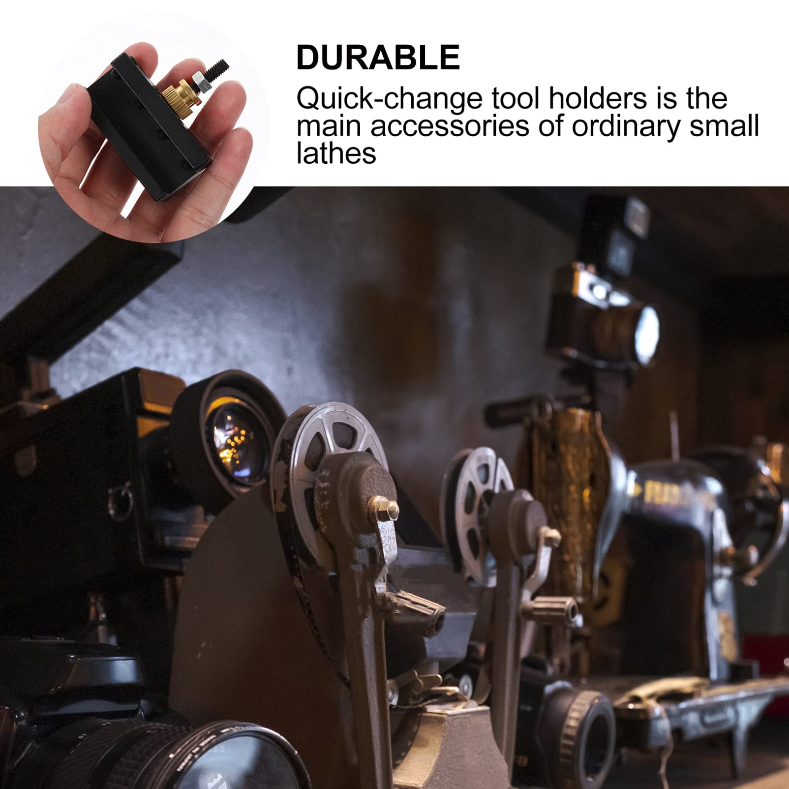 Lathe Tool Holder Kit - High Precision Lathe Cutter Holder with Tool Post Clamp for Metalworking & Woodturning | Perfect for DIY Projects & Professional Machining
