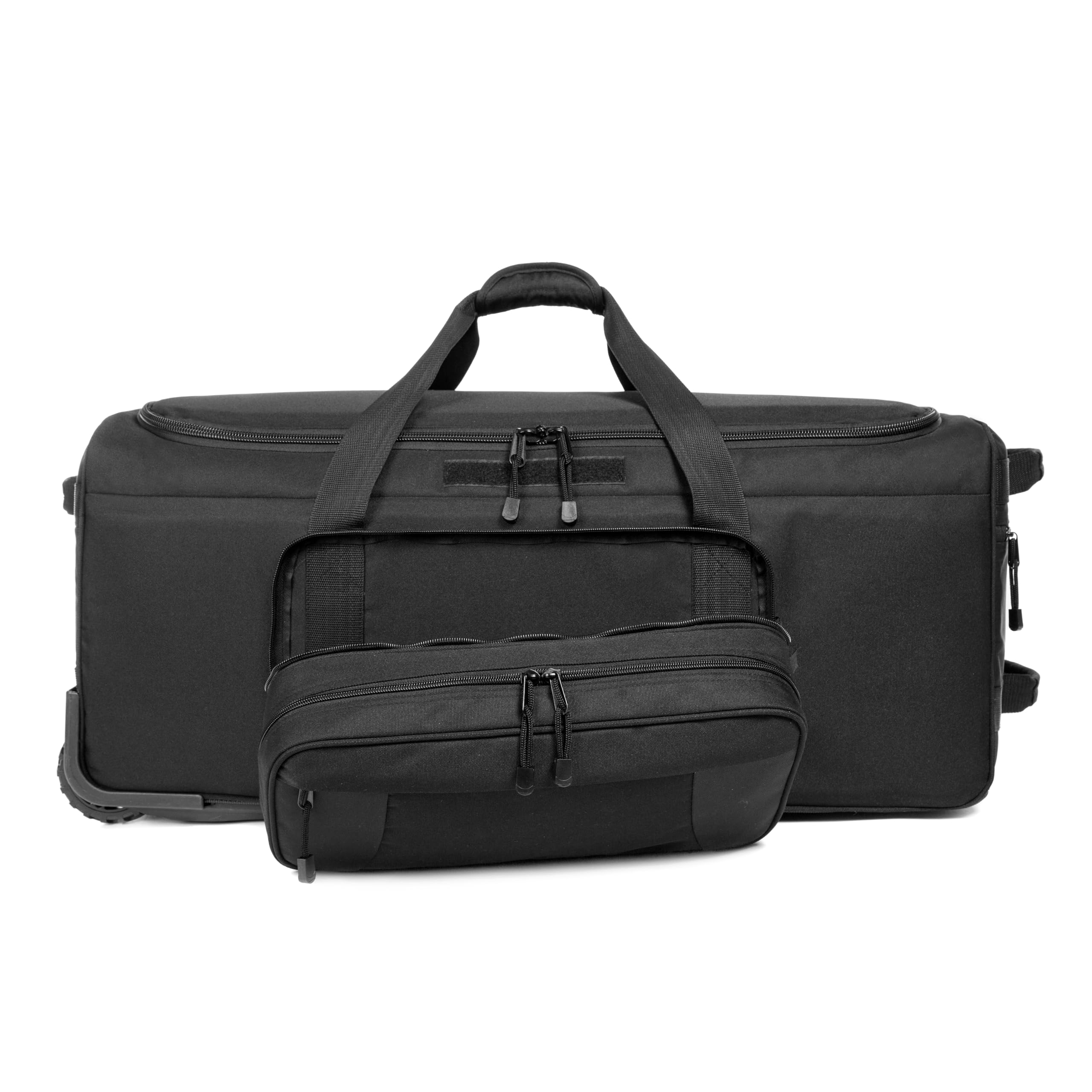 120L Tactical Duffle Bag with Wheels - Large Rolling Military Gear Bag with Handle for Travel, Camping & Outdoor Adventures (Black)