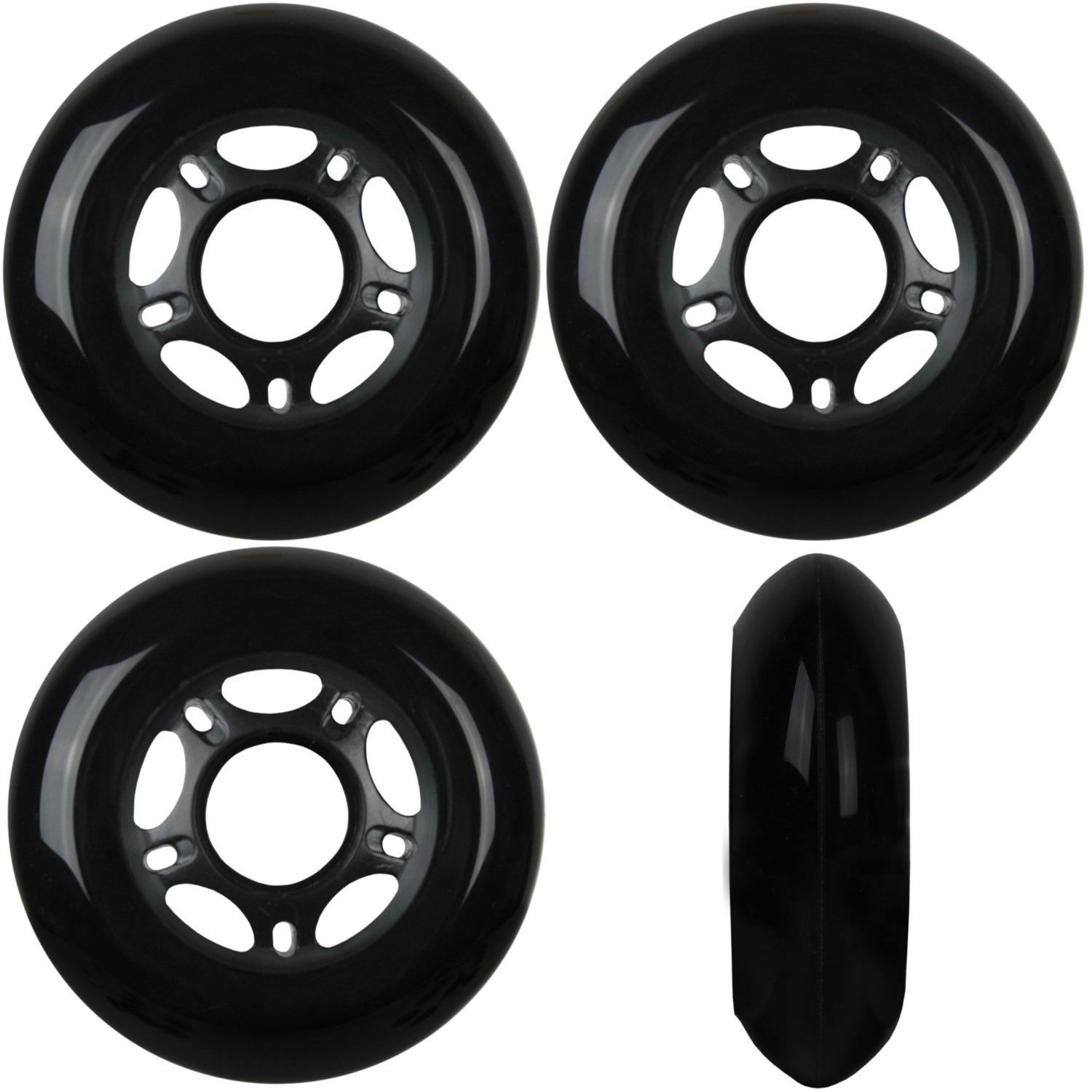 High-Performance 89a Outdoor Inline Skate Wheels 4-Pack - Durable Concrete & Asphalt Wheels for Aggressive Skating - Perfect for Street Skating, Park Rides & Fitness Rollerblading