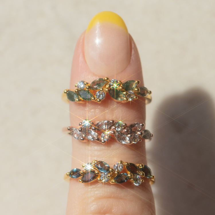 Gemstone Orchard Ring - Elegant Floral Jewelry for Women | Perfect for Weddings, Parties & Everyday Wear