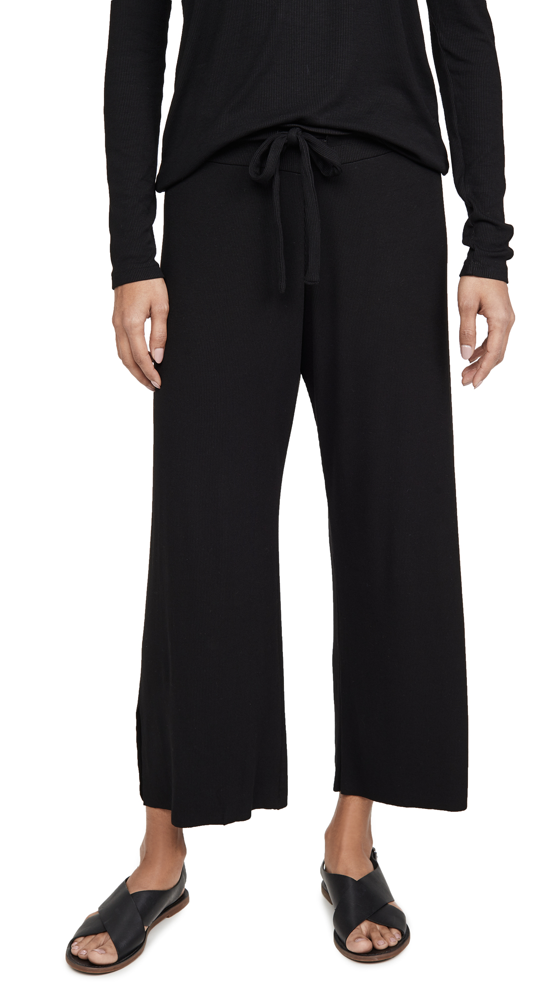 LNA Women's Kismet Ribbed Knit Pants - High Waisted Stretchy Lounge Pants for Yoga, Workout & Casual Wear | Soft Comfortable Elastic Waistband Joggers