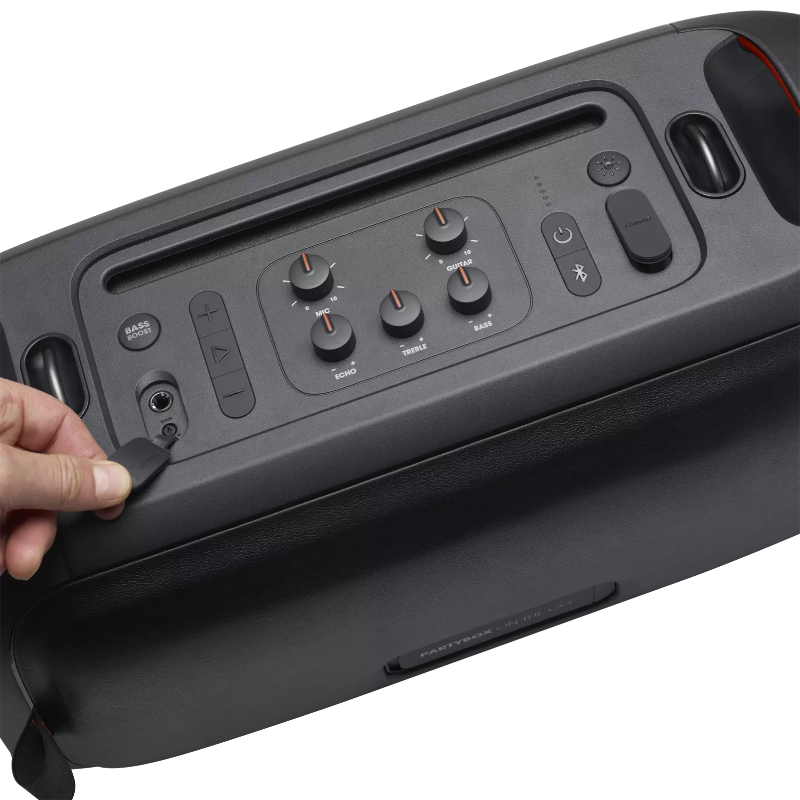 JBL Party Box On The Go Portable Bluetooth Speaker with Built-in LED Lights & Wireless Mic - Perfect for Outdoor Parties, Beach Gatherings & Home Karaoke Nights