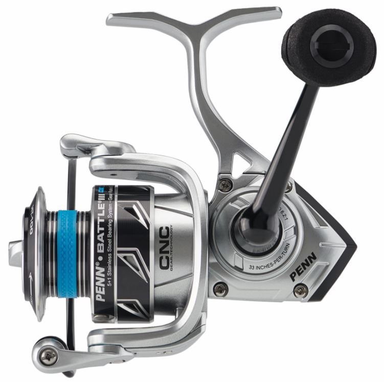 Battle III DX Spinning Reel 2500 DX - High Performance Fishing Reel for Saltwater & Freshwater | Perfect for Bass, Trout & Offshore Fishing