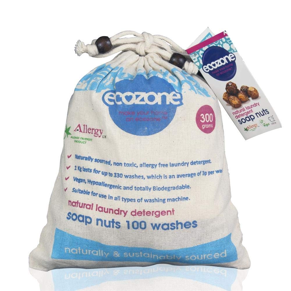 Ecozone Organic Soap Nuts 300g - Natural Laundry Detergent for Eco-Friendly Cleaning, Hypoallergenic & Biodegradable - Perfect for Sensitive Skin, Babies, and Sustainable Living
