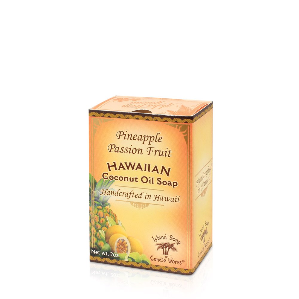 Island Soap & Candle Works Passion Fruit Pineapple Scented Soap and Lotion Gift Set in Organza Bag - Perfect for Spa Day, Self Care, and Romantic Gifts