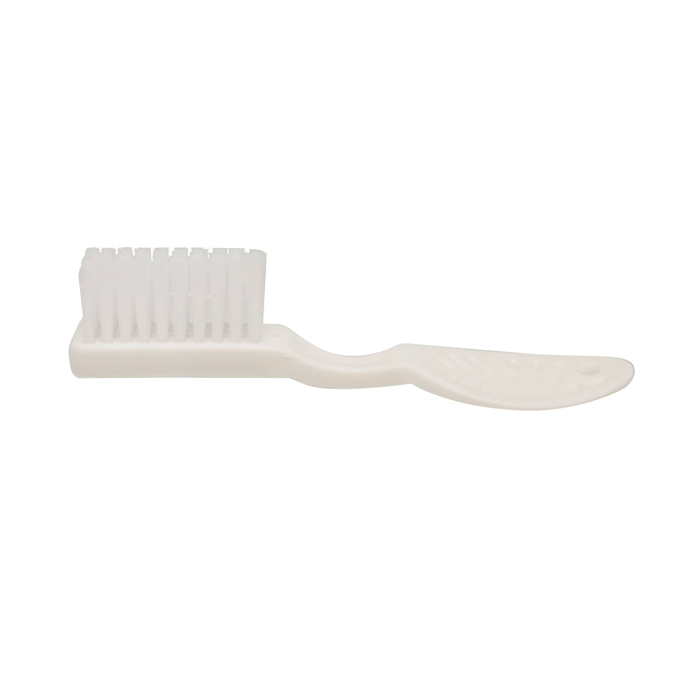 Dukal TB5118 White Nylon Bristle Toothbrush with Thumbprint Handle - 1440 Pack | Secure, Disposable Toothbrushes for Dental Offices, Hospitals, Travel & Emergency Kits