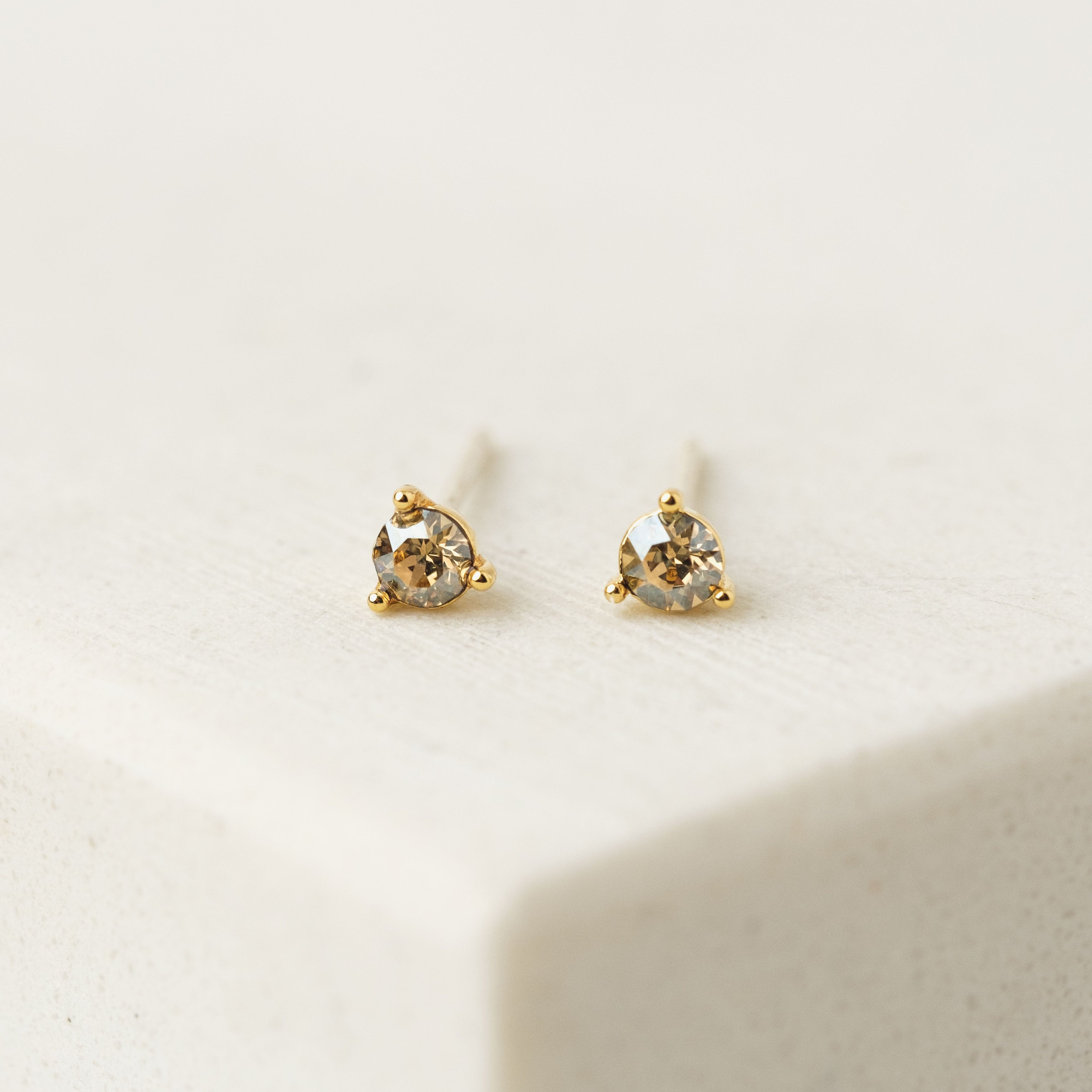 November Birthstone Citrine Stud Earrings - Elegant Gold Plated Jewelry for Women - Perfect Gift for Birthday, Anniversary & Everyday Wear