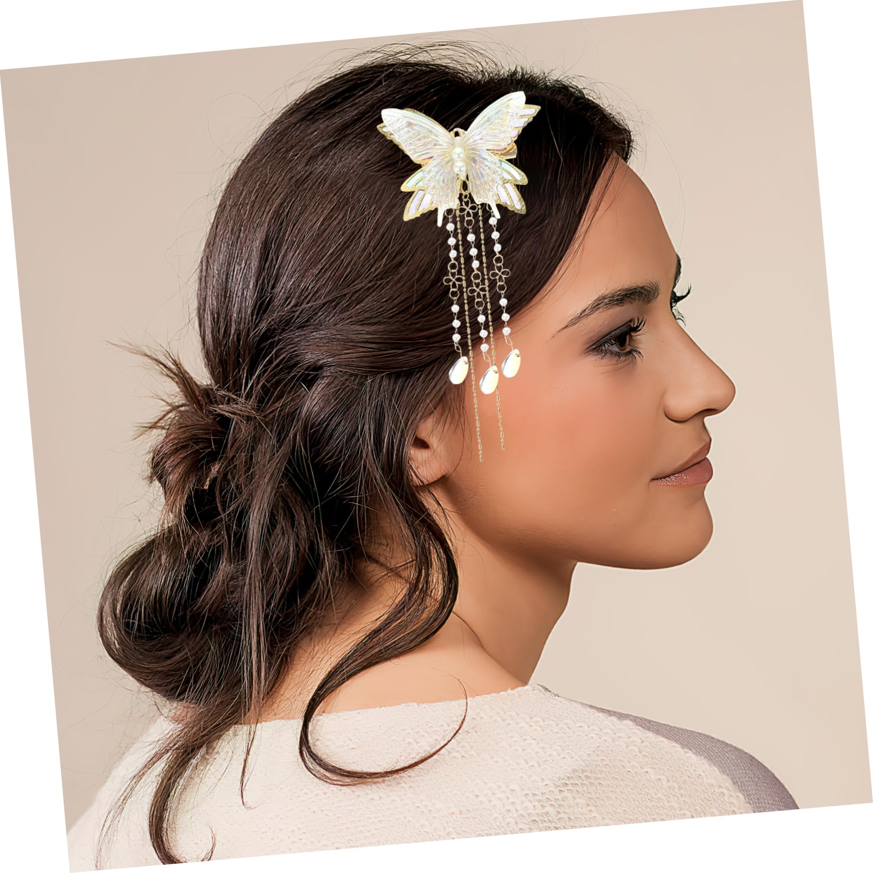 Elegant Moving Butterfly Hair Clip for Women - Adjustable Side Barrette Hair Accessories for Parties, Weddings & Everyday Wear
