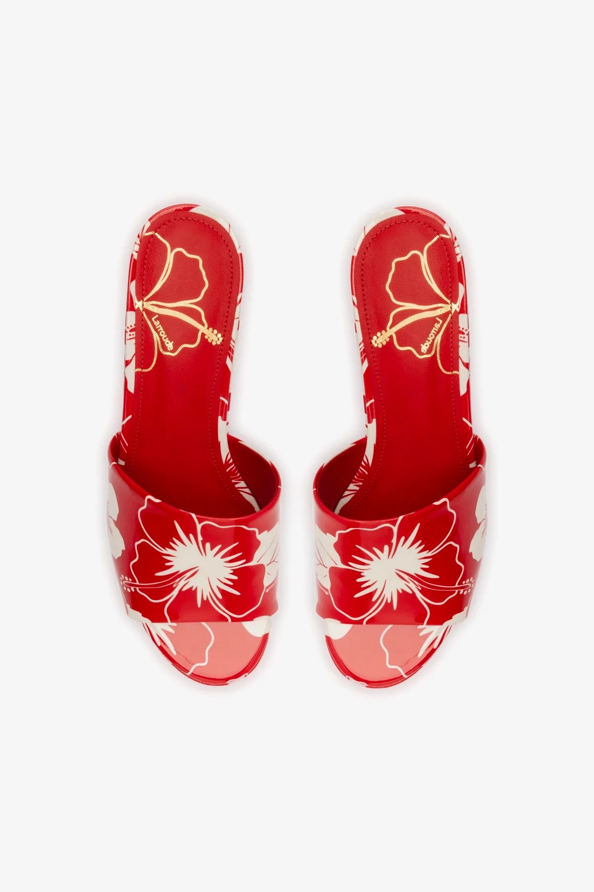 Miso Platform Sandal - Women's Scarlet Printed Leather Sandals for Summer | Comfortable & Stylish | Perfect for Beach, Vacation, and Casual Outings