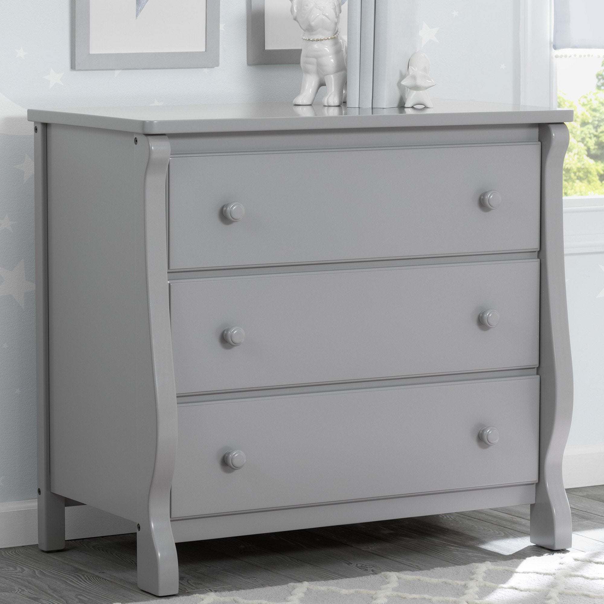 Universal 3-Drawer Dresser for Bedroom - Wooden Storage Cabinet with Smooth Gliding Drawers, Perfect for Clothes, Toys, and Home Organization