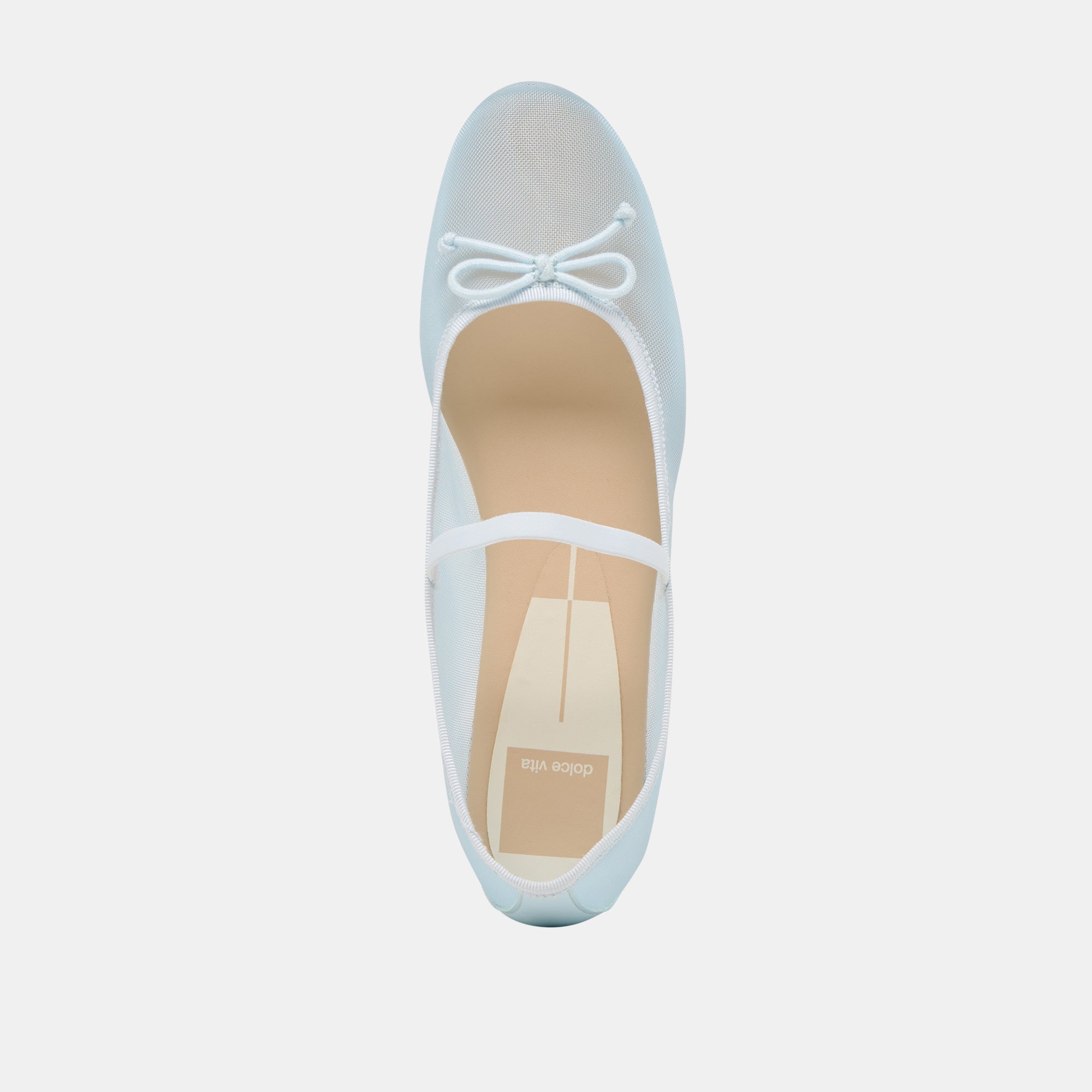 Cadel Women's Ballet Flats - Ice Blue Mesh Comfortable Slip-On Shoes for Casual Wear, Office & Travel