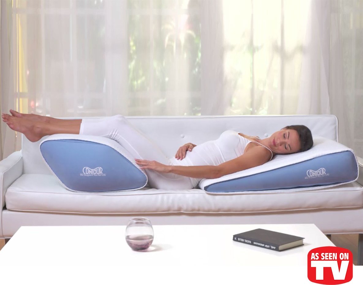 Contour 2-in-1 Leg Elevation Pillow for Circulation & Back Pain Relief - Perfect for Pregnancy, Post-Surgery Recovery & Relaxation at Home