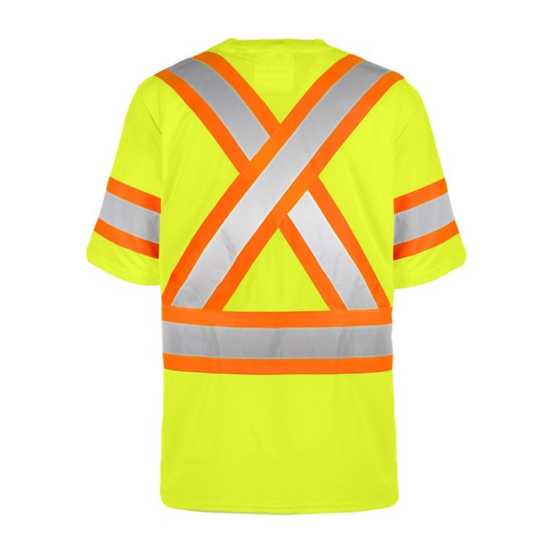 Terra Hi-Visibility Short Sleeve Work T-Shirt 116524YL - Yellow Safety Shirt for Construction, Road Work & Outdoor Labor | High Visibility Workwear