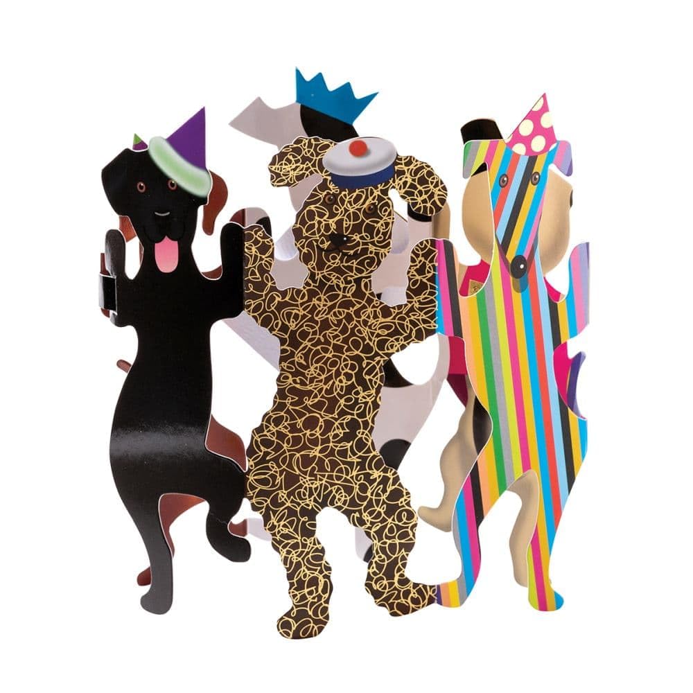 Funny Dog Birthday Card with Party Hats - Perfect for Pet Lovers