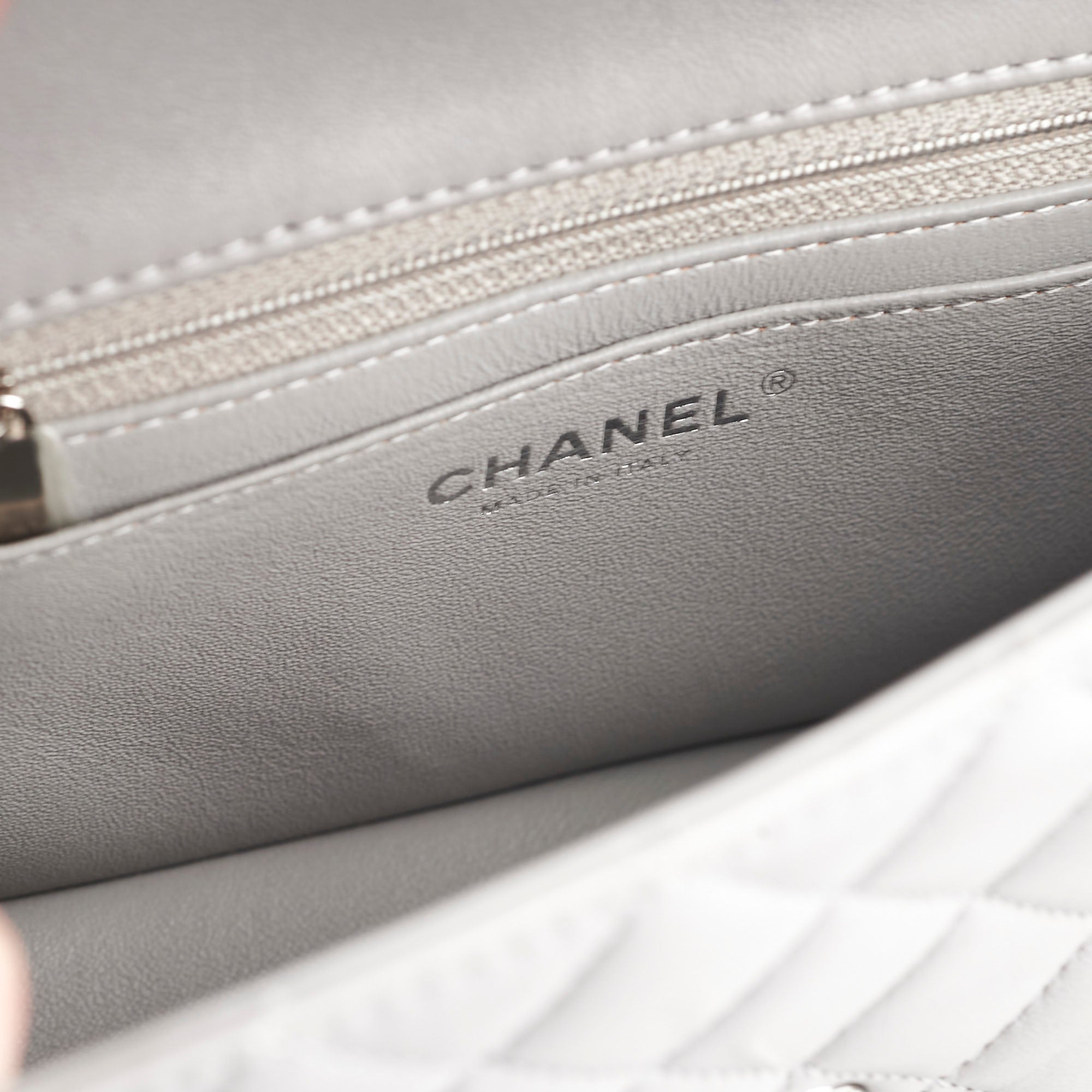 Chanel Mini Rectangle Grey Microchip Crossbody Bag - Luxury Designer Handbag for Women | Perfect for Parties, Dates & Everyday Use