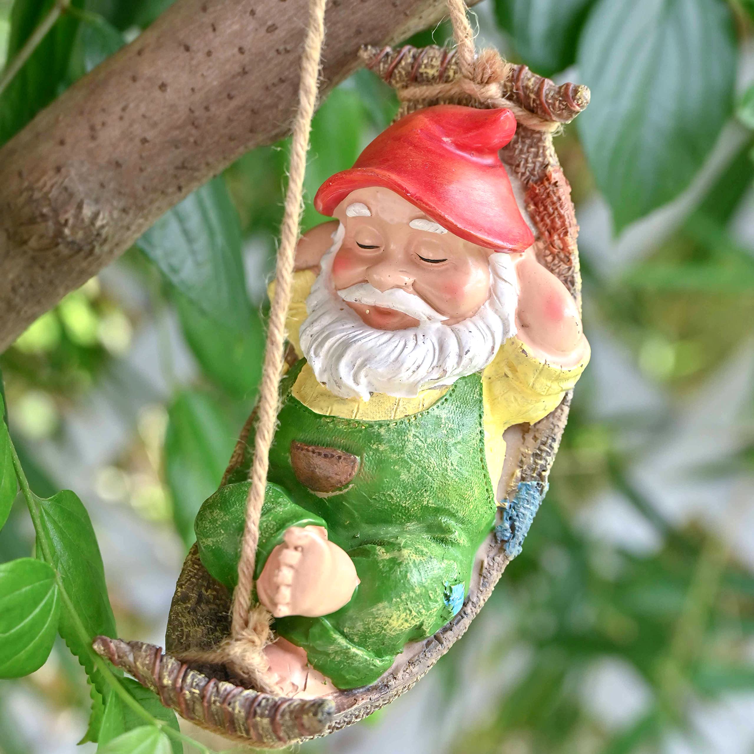TERESA'S COLLECTIONS Garden Gnome Statues Set of 2 - Cute Outdoor Gnomes on Mushrooms for Yard, Patio, Porch & Lawn Decor - Perfect Gift for Spring, Birthday, Housewarming & Mother's Day - Great for Garden Themed Parties & Fairy Tale Landscaping
