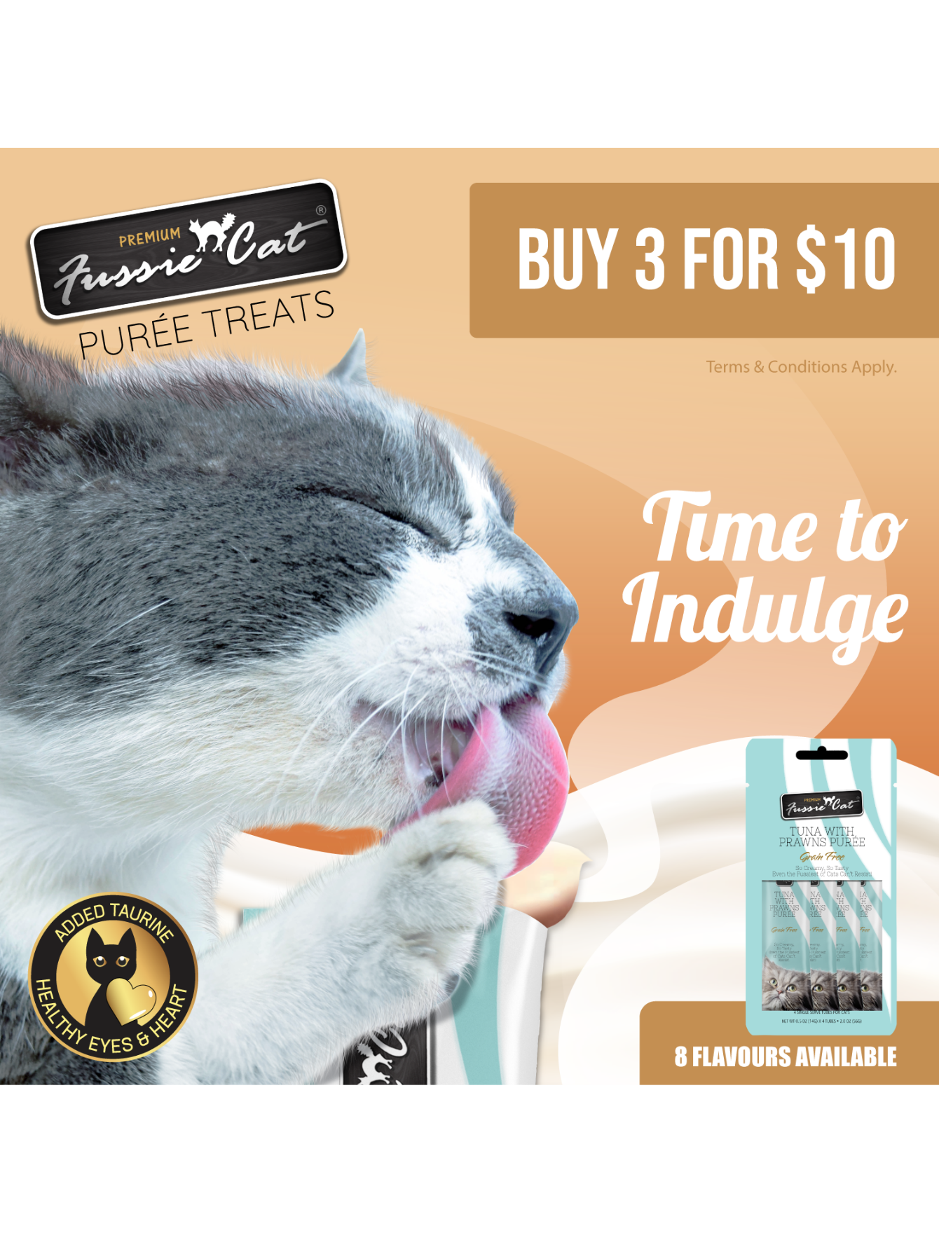 Premium Fussie Cat Puree Chicken Cat Treats - 14g x 4 Pack - Grain-Free, High-Protein Cat Snacks for Indoor & Outdoor Cats - Perfect for Training, Rewards, and Bonding Time