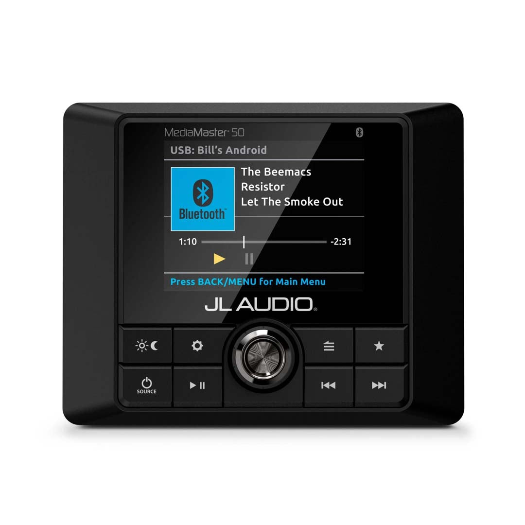 JL Audio MM50 MediaMaster Waterproof Marine Stereo with Full Color LCD Display - Perfect for Boats, Yachts, and Outdoor Marine Entertainment Systems
