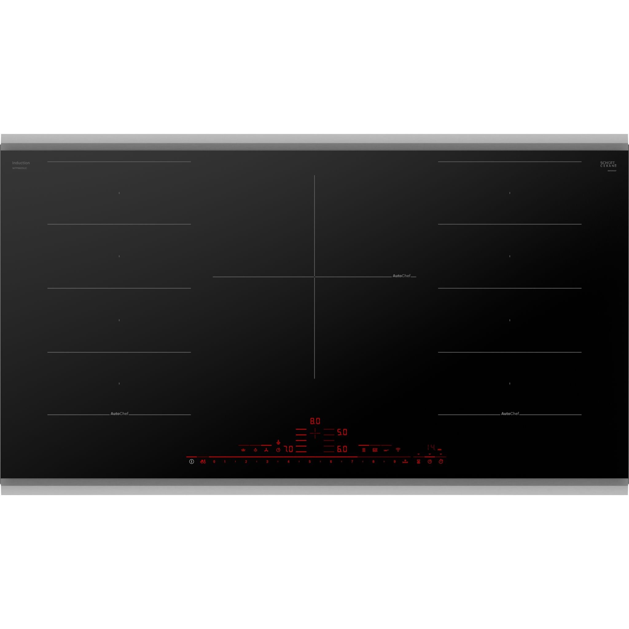 Bosch 36-Inch Induction Cooktop (NITP660SUC) - Black - Professional Built-In Electric Stove for Modern Kitchens