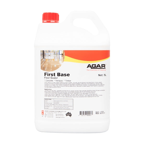 Agar First Base Concrete Sealer - Premium Waterproof Sealer for Driveways, Patios & Garage Floors | Long-Lasting Protection Against Stains & Weather Damage