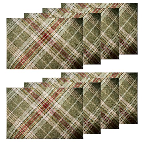 Plaid Diagonal Green