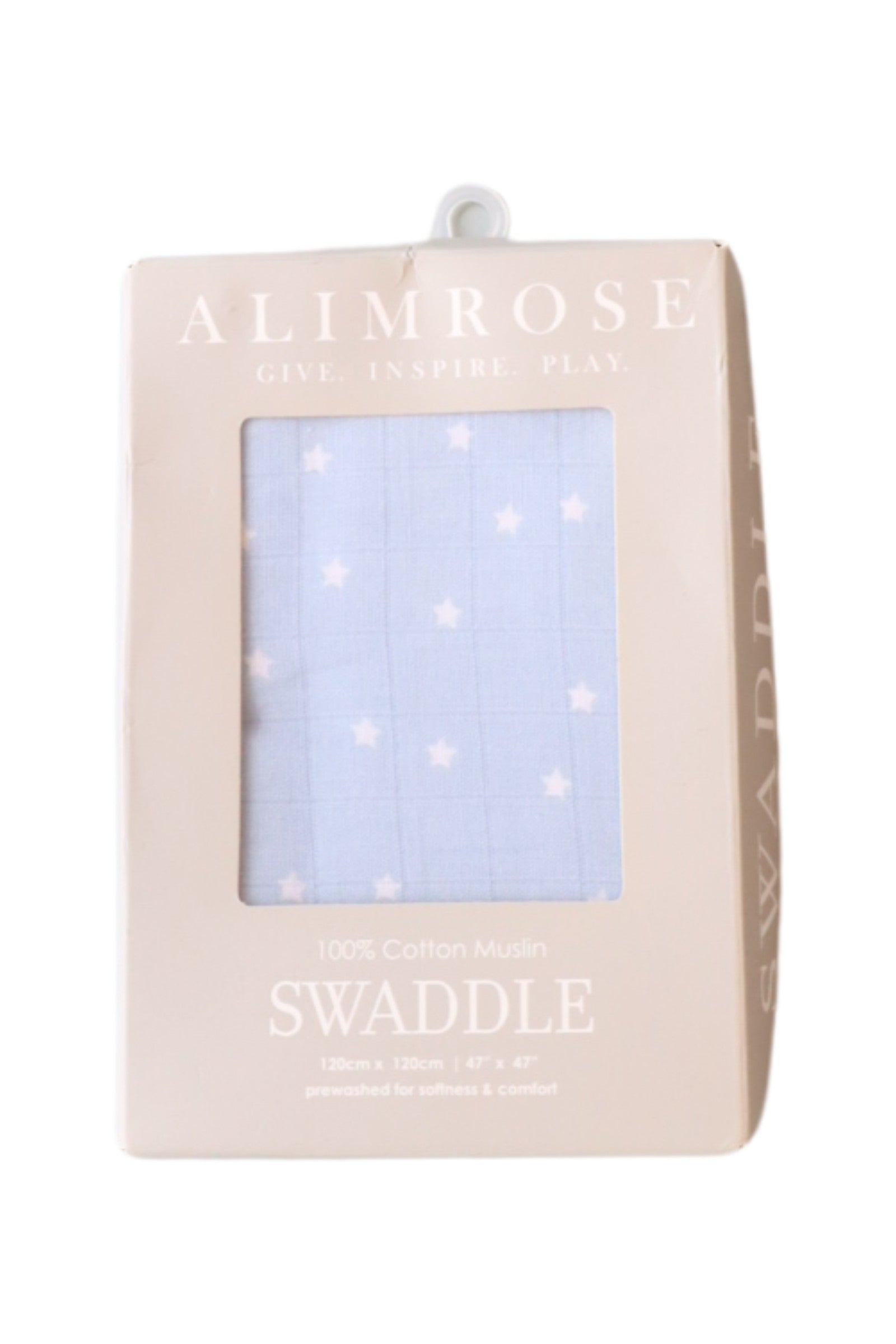 Alimrose Designs Organic Cotton Swaddle Blanket 47x47 Inches (120x120cm) - Soft Baby Wrap for Newborns, Nursing Cover & Stroller Blanket - Perfect for Swaddling, Cuddling & Outdoor Use