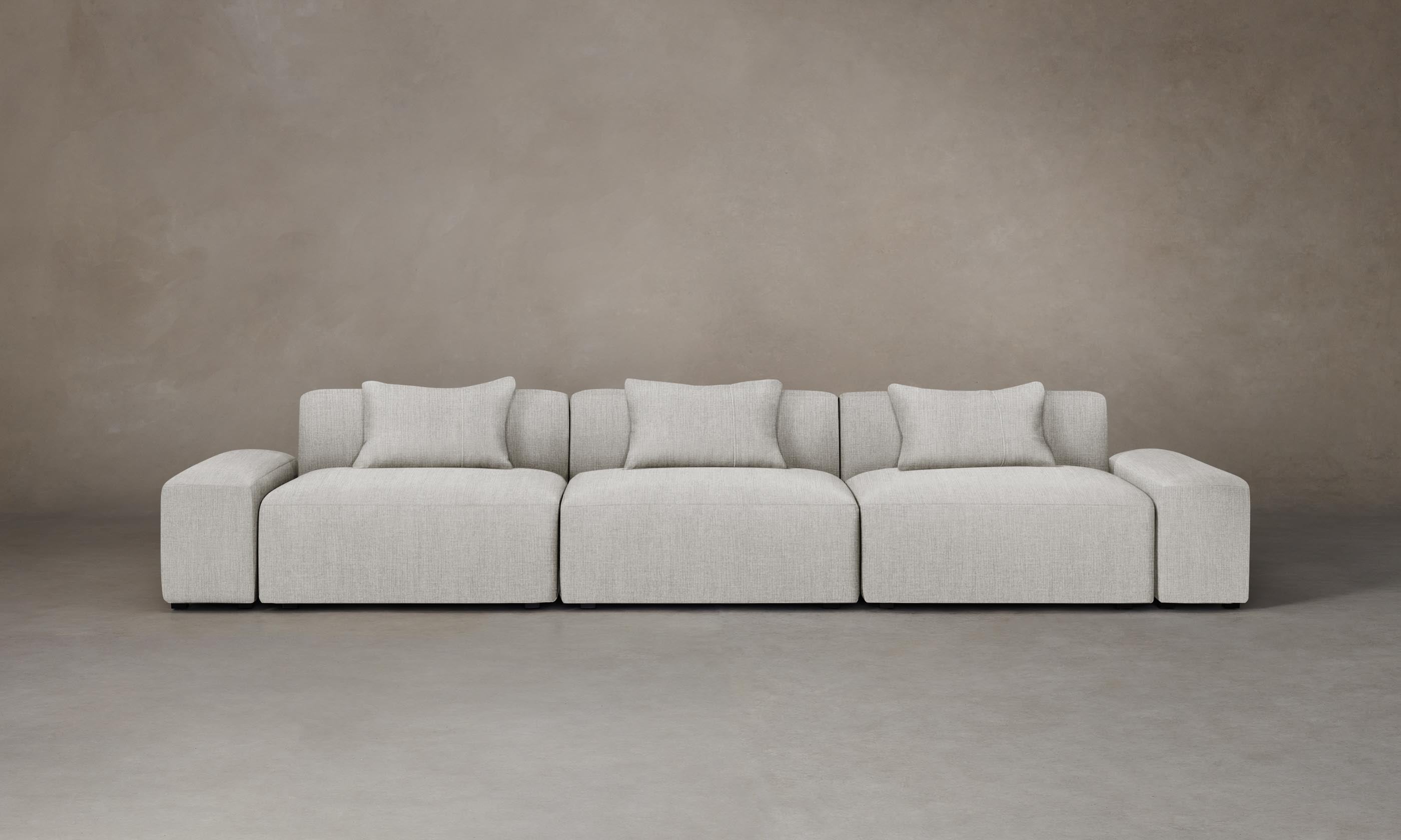 Breuer Modular Sectional Sofa - Performance Tweed Salt Fabric - Perfect for Living Room, Lounge & Family Room Comfort
