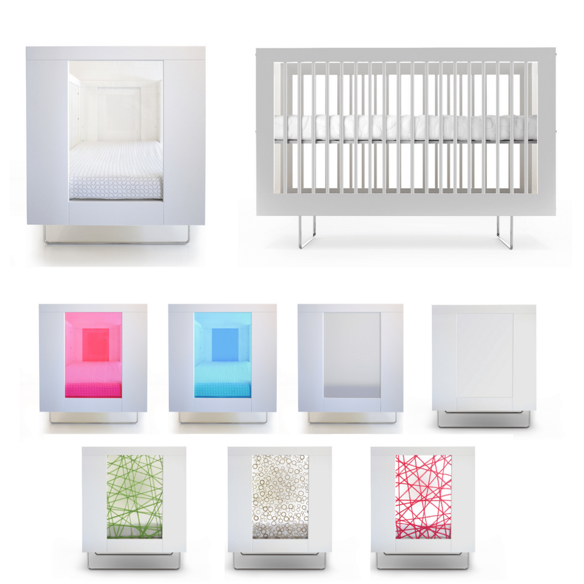 Spot On Square Alto Crib - Modern Baby Crib with Adjustable Height, Convertible to Toddler Bed | Perfect for Nursery, Daycare & Small Spaces