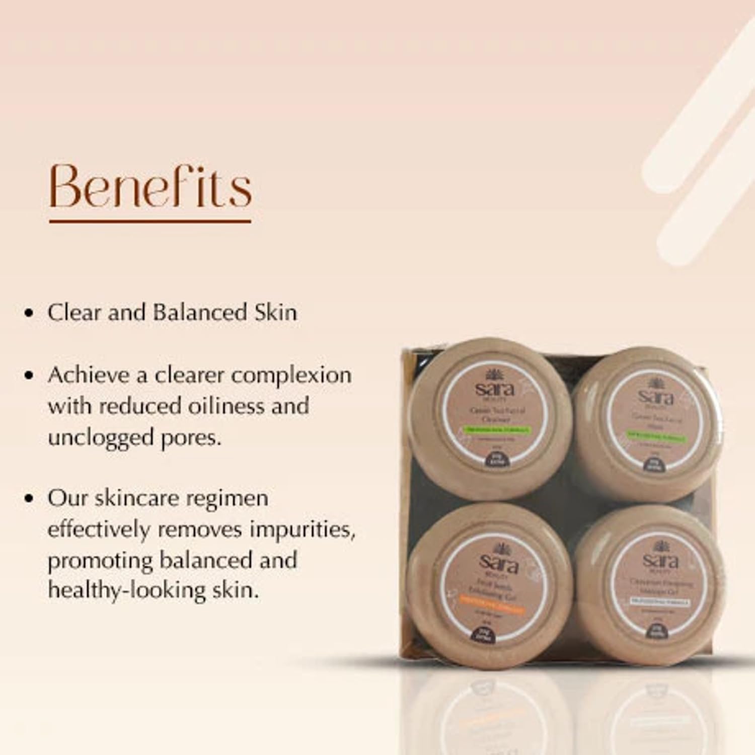 Professional Facial Kit with Green Tea Extract & Tea Tree Oil - All-in-1 Skincare Set (Cleanser, Exfoliating Gel, Mask, Massage Gel) for Normal to Oily Skin - 400g x 4 | Perfect for Deep Cleansing, Acne Treatment & Spa-Like Home Skincare Routine