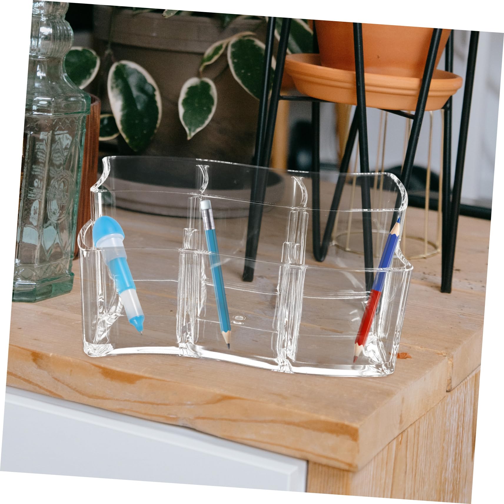BUGUUYO Makeup Brush Holder & Organizer - Multifunctional Vanity Storage for Brushes, Pens, Pencils & Stationery - Perfect for Makeup Vanity, Office Desk & Beauty Salon Organization