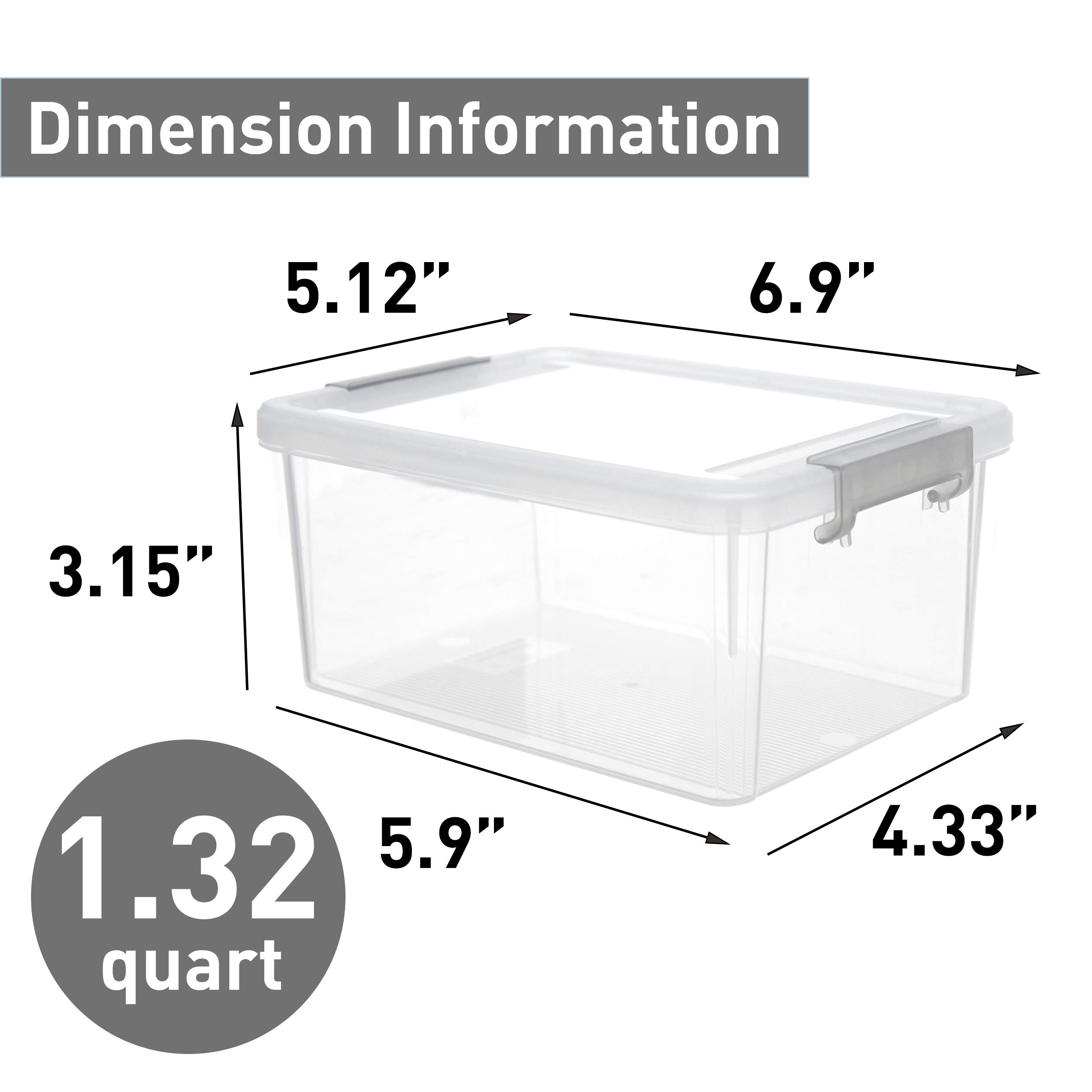20-Pack 0.18 QT Clear Plastic Bead Organizer Boxes & 10-Pack 1.3 QT Small Stackable Storage Bins with Lids - Jewelry Making, Craft Supplies, Office & Home Organization Solution