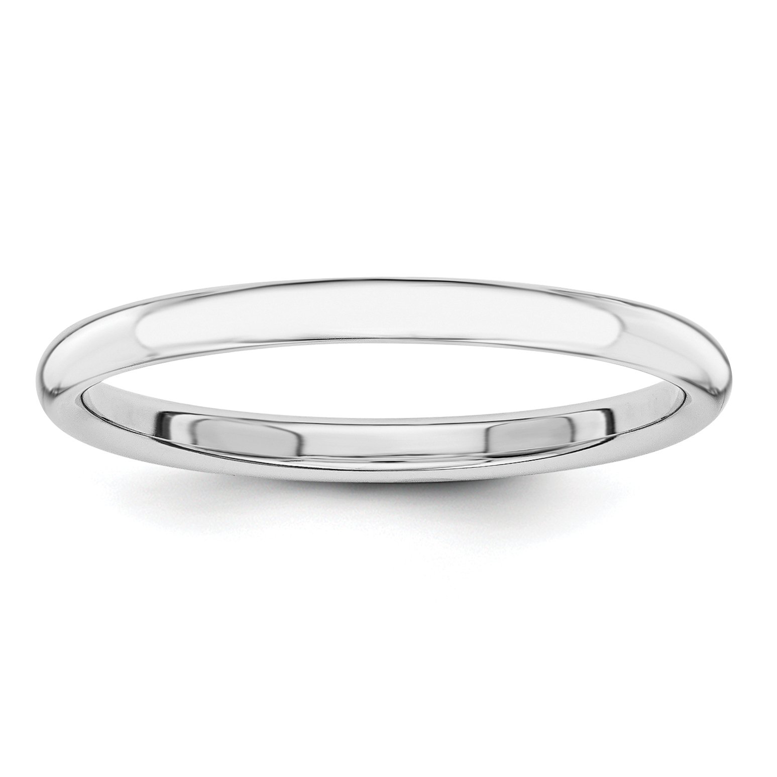 14K White Gold 2mm Polished Wedding Band Ring for Women & Men - Elegant Solid Gold Wedding Ring for Bridal, Engagement, Anniversary & Everyday Wear