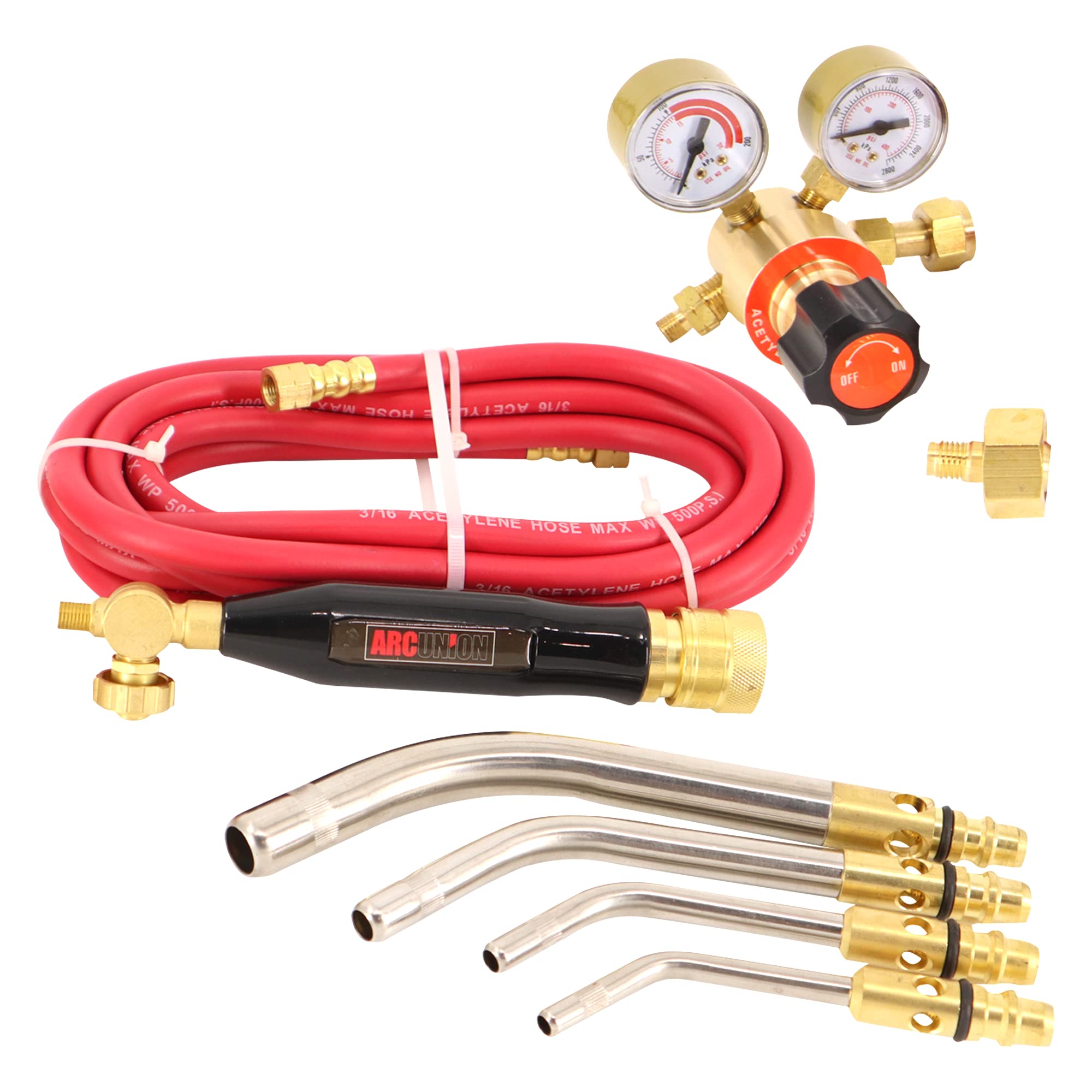 Professional Air Acetylene Torch Kit with Fuel Gas - Industrial Standard Tips & 1-Year Warranty - Perfect for Metal Cutting, Welding, and Brazing Projects