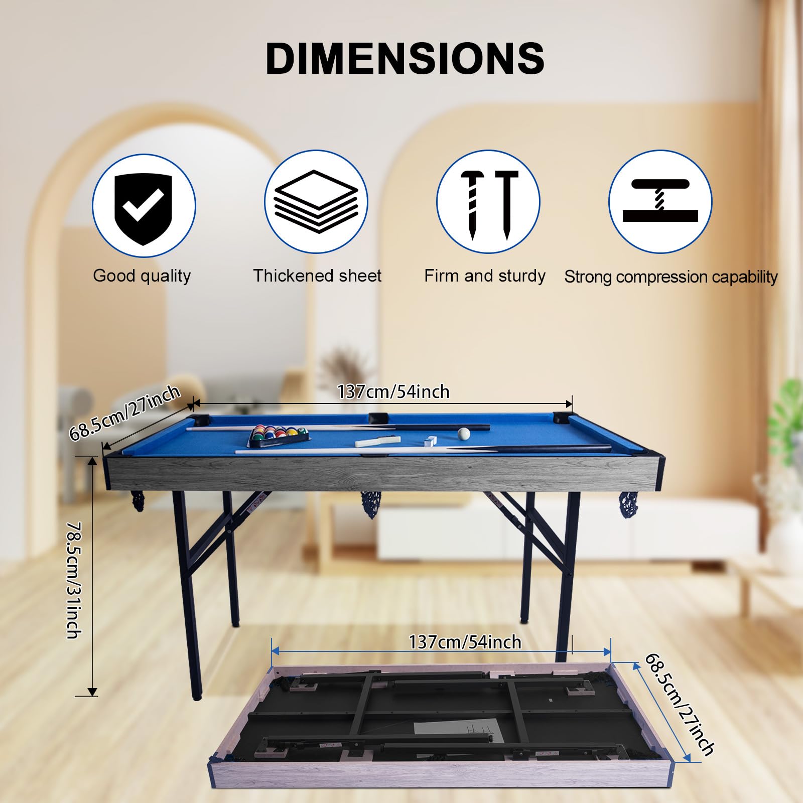HLC 5-in-1 Portable Folding Game Set with Accessories - Perfect for Family Fun, Travel, Camping & Outdoor Activities
