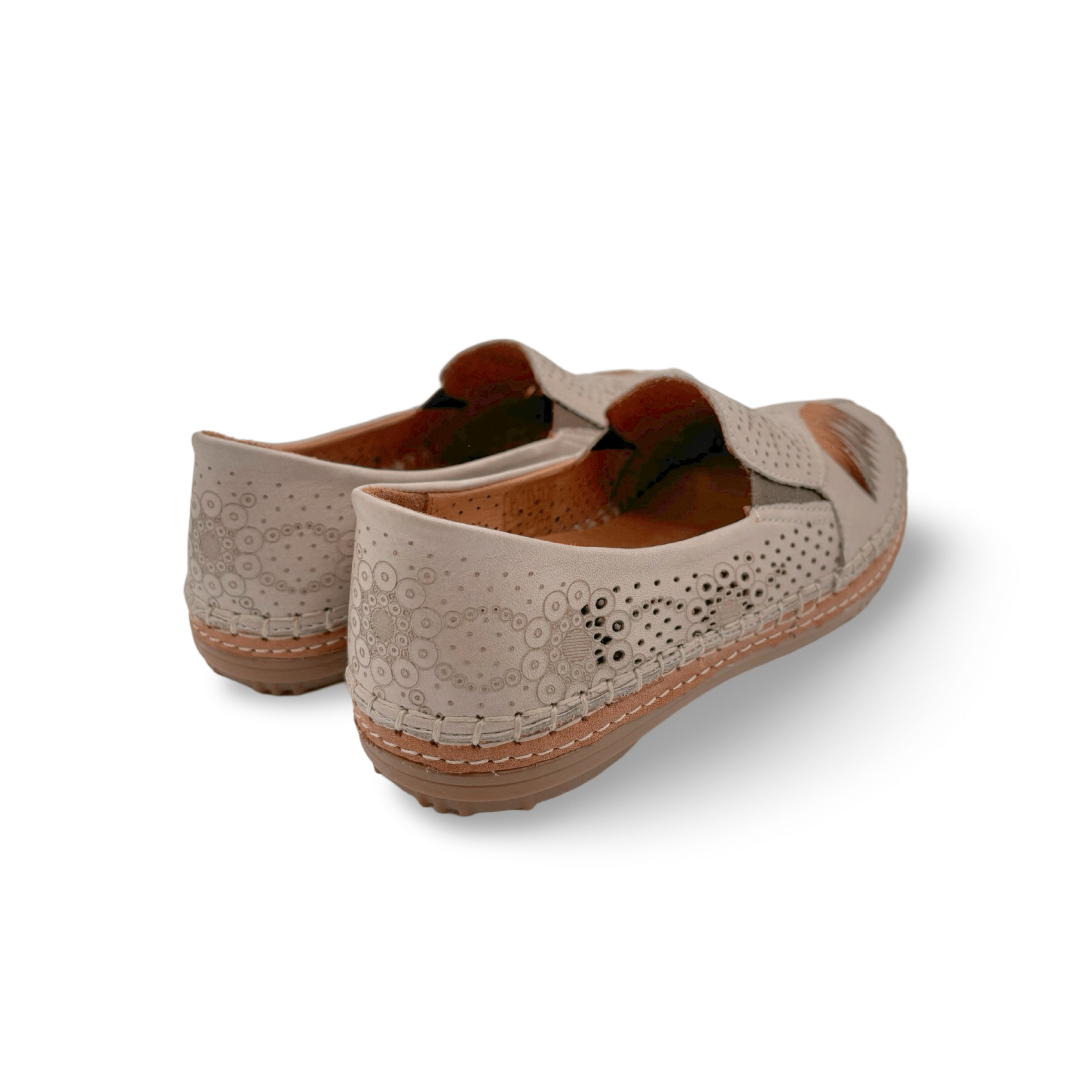 Atzi Genuine Mink Leather Women's Flats - Soft Comfortable Ballet Shoes for Work, Travel & Everyday Wear
