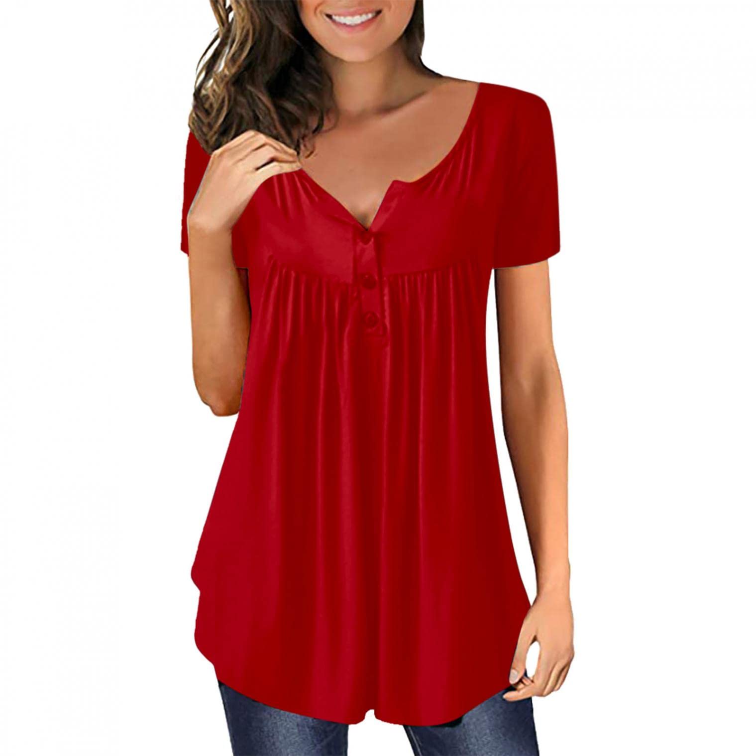 Women's Summer Tops - Casual Color Block Tunics & Short Sleeve Striped Blouses | Perfect for Beach Outings, Vacation Wear & Everyday Comfort