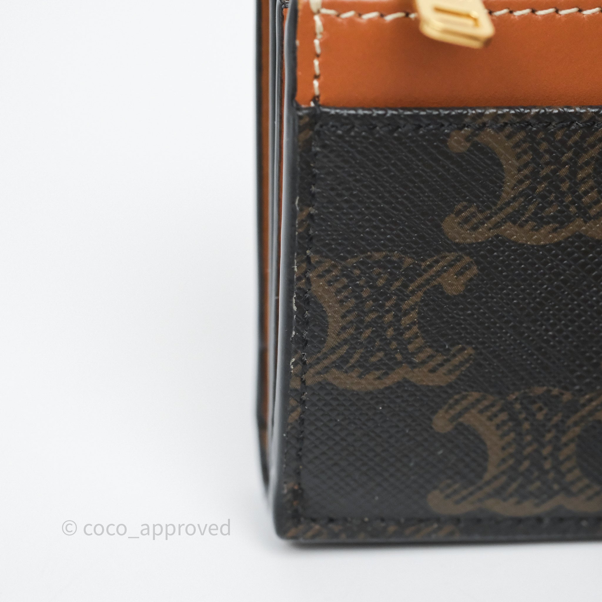 Celine Compact Wallet with Coin Pocket - Triomphe Canvas in Tan - Perfect for Everyday Use & Travel Accessories