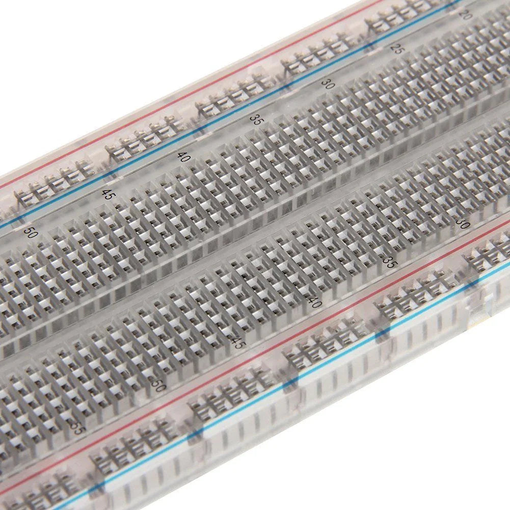 830 Tie Points Solderless Breadboard - 6.5 x 2.1 Inch Clear Plug-in Prototype Board | ROHS Compliant | Perfect for Electronics Projects, Arduino & Raspberry Pi Prototyping