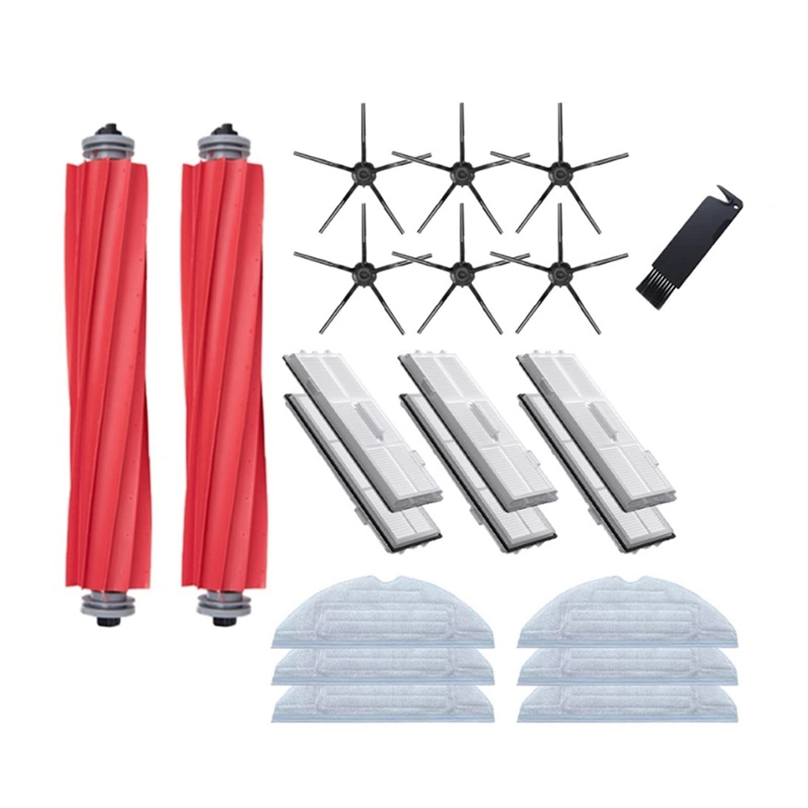 Honglus Vacuum Cleaner Parts - Compatible with Xiaomi Roborock S7/T7S/T7 Plus - Main/Side Brushes, Mop Cloths & Filter Kit - Robot Vacuum Accessories for Home Cleaning & Pet Hair Removal