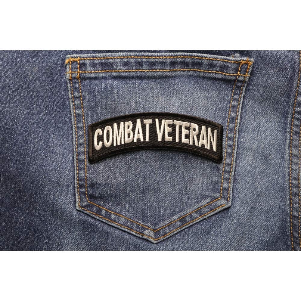 Combat Veteran Patch - Military Velcro Morale Patch (P3365) for Army, Navy, Air Force - Perfect for Tactical Vests, Backpacks & Military Apparel
