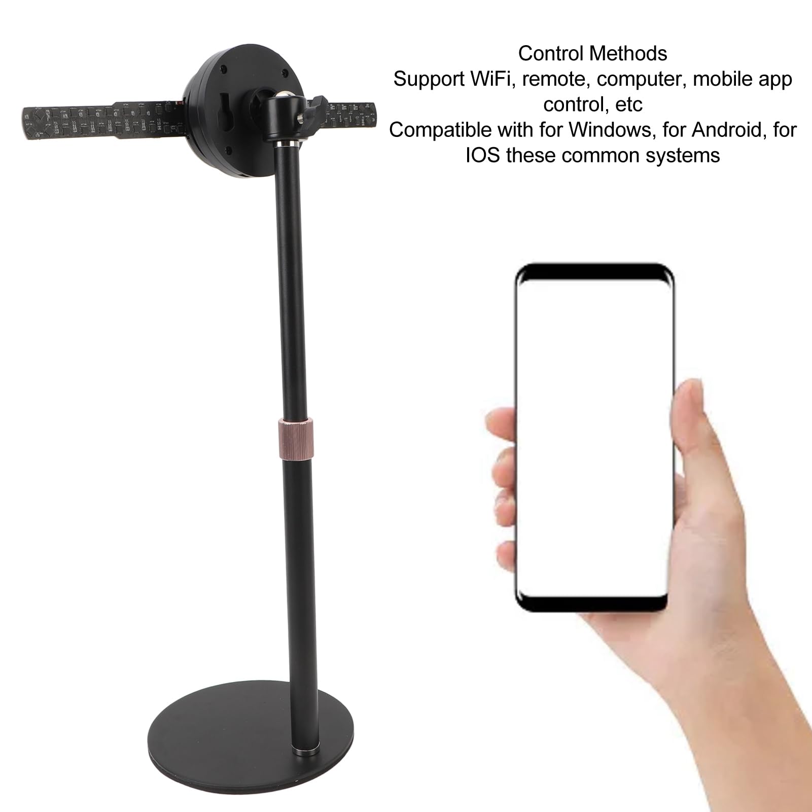 3D Holographic Fan with 256 LED Lights - HD Hologram Projector for Advertising Display, APP Controlled, 16GB Built-in Memory, Compatible with Windows/Android/iOS - Perfect for Retail Stores, Trade Shows, and Digital Signage
