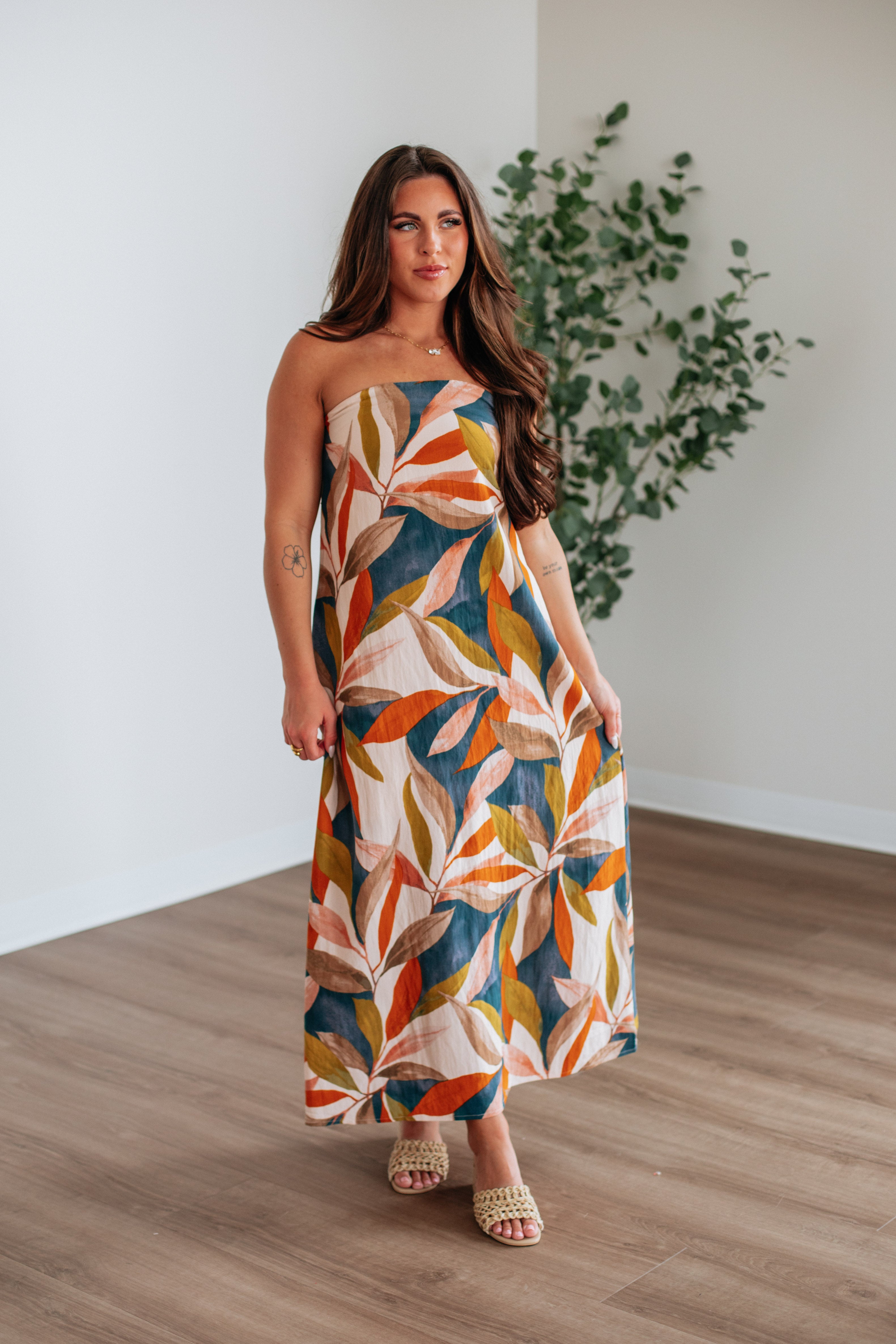 Elegant Jazmen Maxi Dress for Women - Flowy Long Summer Dress with Pockets - Perfect for Beach Vacations, Weddings & Casual Outings