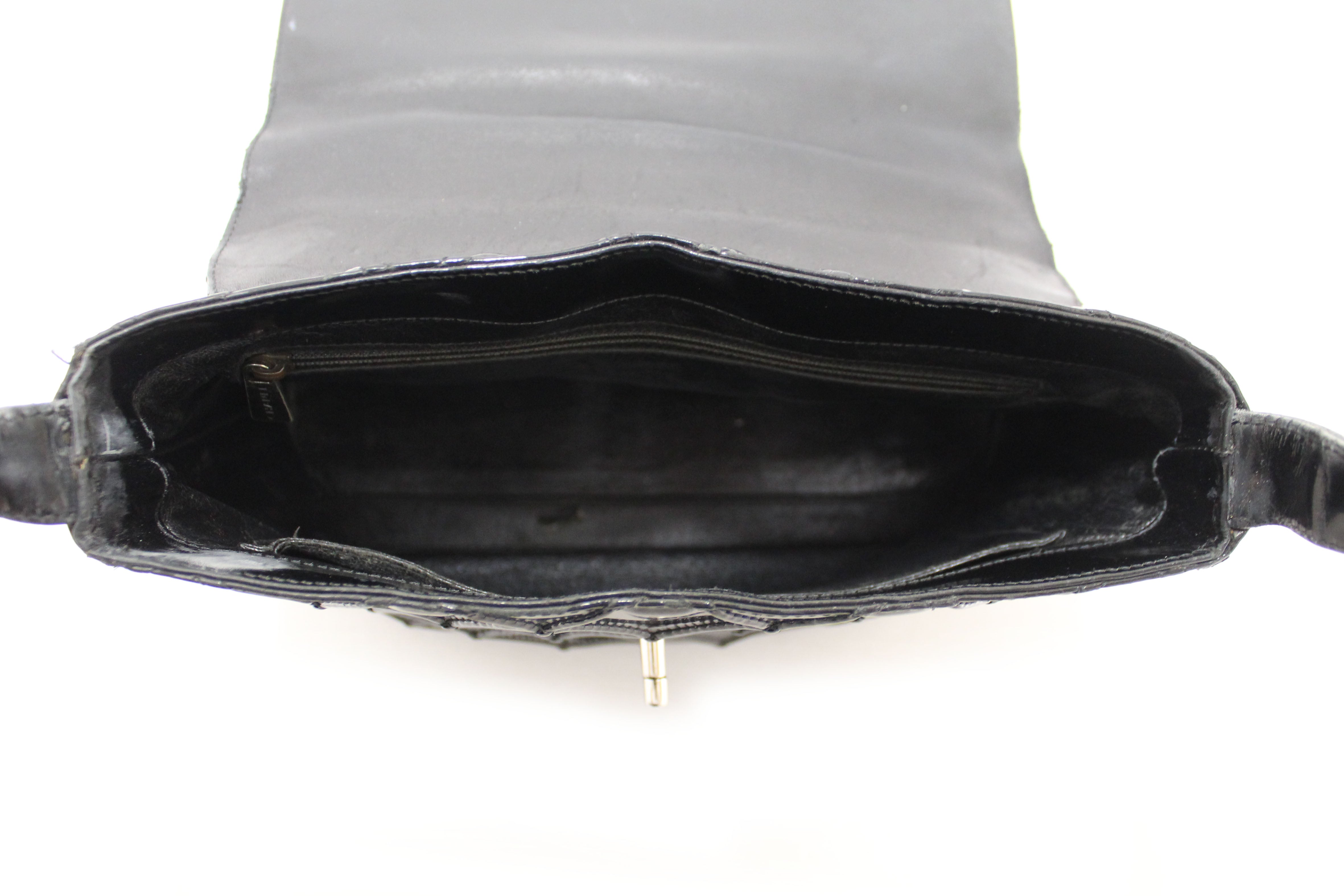 Authentic Chanel Black Quilted Patent Leather CC Twist Flap Shoulder Bag for Women | Luxury Designer Handbag for Evening Parties, Date Night & Special Occasions